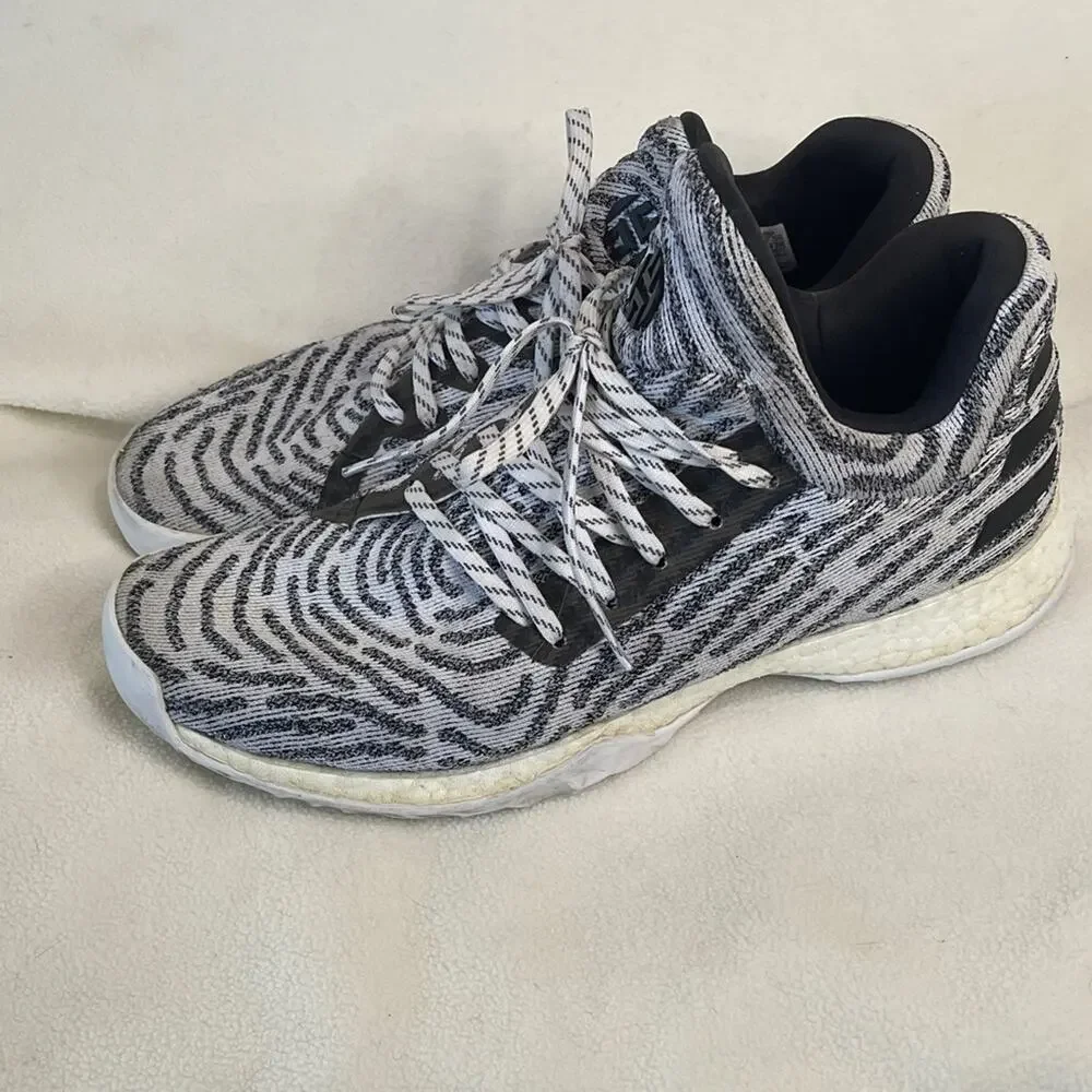 adidas Black and White Athletic Shoes